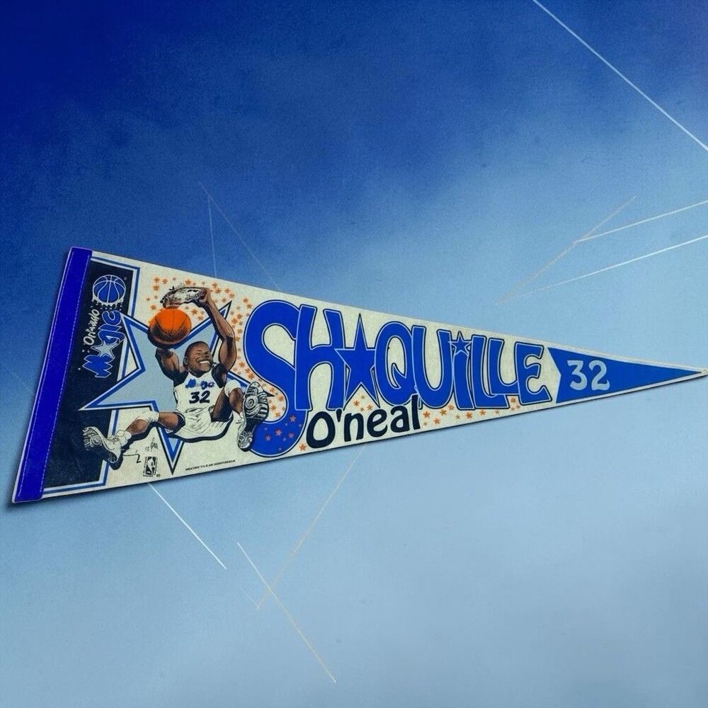 VTG Shaquille O'Neal Orlando Magic NBA Full Size Pennant Banner Wincraft